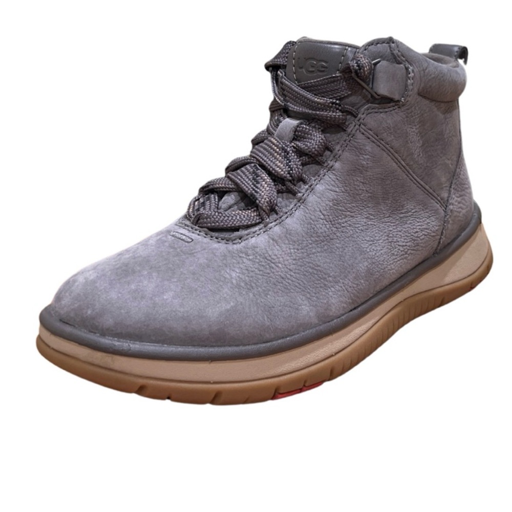 UGG Women's Lakesider Ankle Sneaker Thunder Cloud Leather Shoes  US 7.5